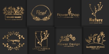 Wedding Monograms, Floral Frames & Wreaths #1, 25xAI