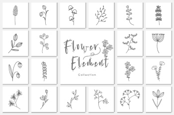 Wedding Monograms, Floral Frames & Wreaths #2, 27xAI