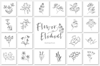 Wedding Monograms, Floral Frames & Wreaths #2, 27xAI