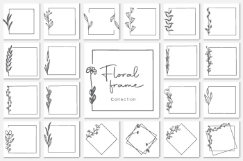 Wedding Monograms, Floral Frames & Wreaths #2, 27xAI