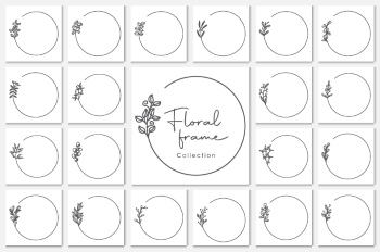 Wedding Monograms, Floral Frames & Wreaths #2, 27xAI