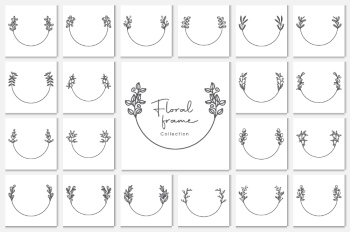 Wedding Monograms, Floral Frames & Wreaths #2, 27xAI