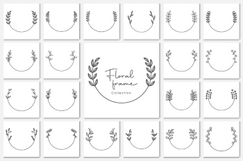 Wedding Monograms, Floral Frames & Wreaths #2, 27xAI