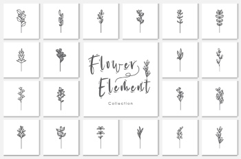 Wedding Monograms, Floral Frames & Wreaths #2, 27xAI