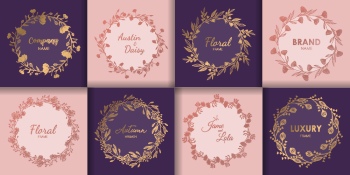 Wedding Monograms, Floral Frames & Wreaths #3, 25xAI
