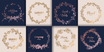 Wedding Monograms, Floral Frames & Wreaths #3, 25xAI