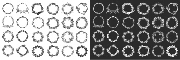Wedding Monograms, Floral Frames & Wreaths #3, 25xAI