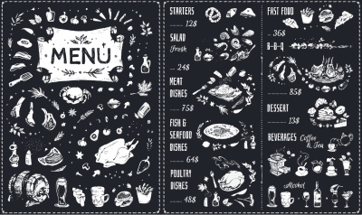 Barbecue Grill Restaurant Menus 36xAI