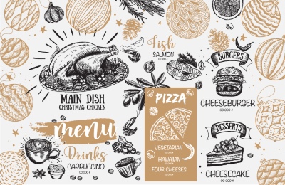 Barbecue Grill Restaurant Menus 36xAI