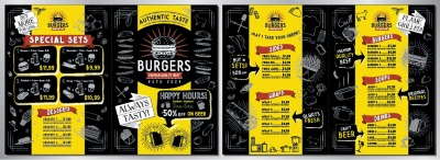 Barbecue Grill Restaurant Menus 36xAI