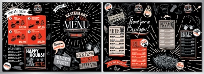 Barbecue Grill Restaurant Menus 36xAI
