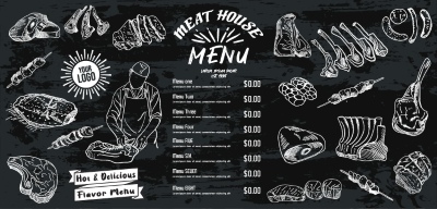 Barbecue Grill Restaurant Menus 36xAI
