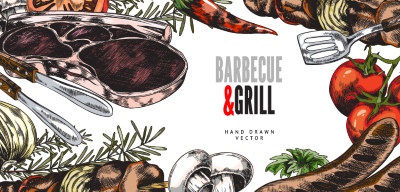 Barbecue Grill Restaurant Menus 36xAI