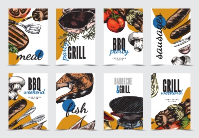 Barbecue Grill Restaurant Menus 36xAI