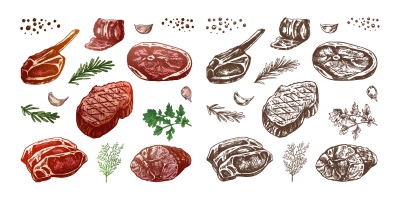 Barbecue Grill Restaurant Menus 36xAI