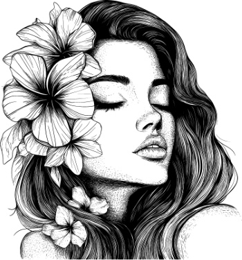 Artistic Woman Face Illustrations #1, 25xAI
