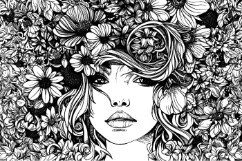 Artistic Woman Face Illustrations #1, 25xAI