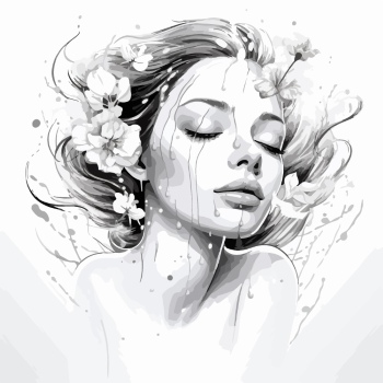 Artistic Woman Face Illustrations #1, 25xAI