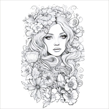 Artistic Woman Face Illustrations #1, 25xAI