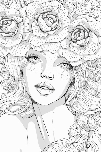 Artistic Woman Face Illustrations #1, 25xAI