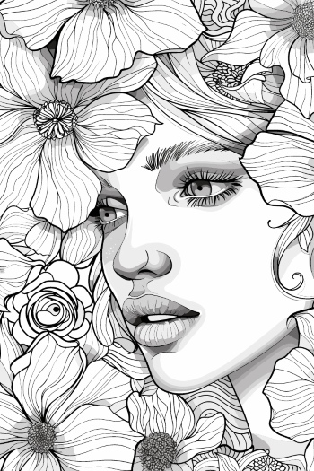 Artistic Woman Face Illustrations #1, 25xAI