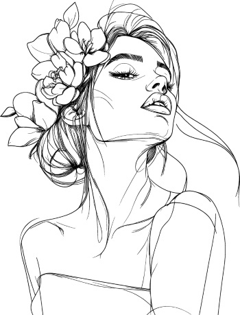 Artistic Woman Face Illustrations #2, 25xAI
