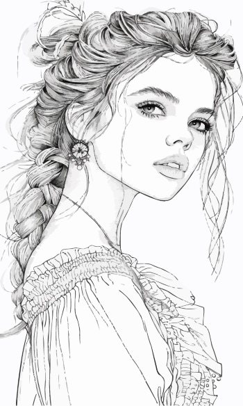 Artistic Woman Face Illustrations #2, 25xAI