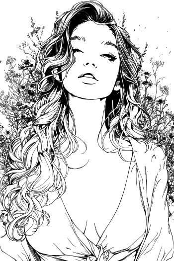 Artistic Woman Face Illustrations #2, 25xAI