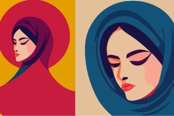 Artistic Woman Face Illustrations #2, 25xAI