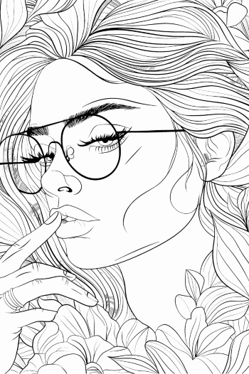 Artistic Woman Face Illustrations #2, 25xAI