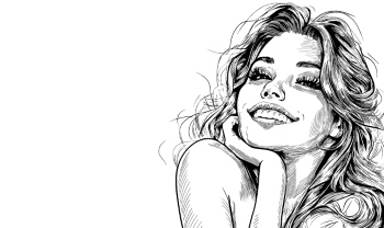 Artistic Woman Face Illustrations #3, 25xAI