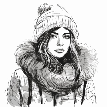 Artistic Woman Face Illustrations #3, 25xAI