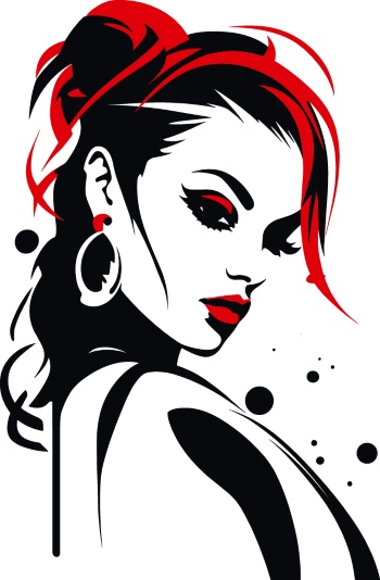 Artistic Woman Face Illustrations #3, 25xAI