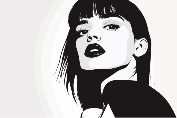 Artistic Woman Face Illustrations #3, 25xAI