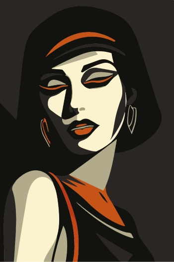 Artistic Woman Face Illustrations #4, 25xAI