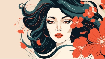 Artistic Woman Face Illustrations #4, 25xAI