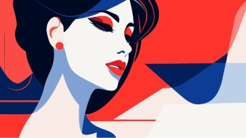 Artistic Woman Face Illustrations #4, 25xAI