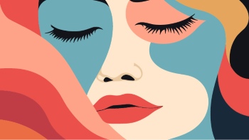 Artistic Woman Face Illustrations #4, 25xAI