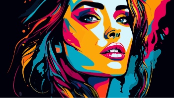 Artistic Woman Face Illustrations #5, 25xAI