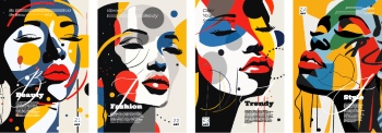 Artistic Woman Face Illustrations #5, 25xAI