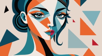 Artistic Woman Face Illustrations #5, 25xAI