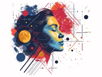 Artistic Woman Face Illustrations #5, 25xAI
