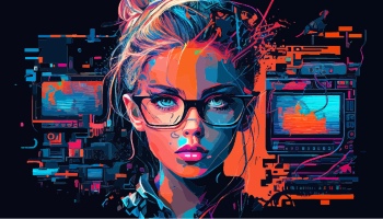 Artistic Woman Face Illustrations #6, 25xAI
