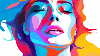 Artistic Woman Face Illustrations #6, 25xAI
