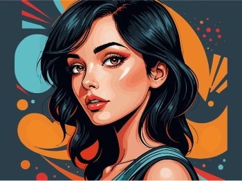 Artistic Woman Face Illustrations #7, 30xAI