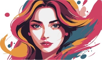Artistic Woman Face Illustrations #7, 30xAI