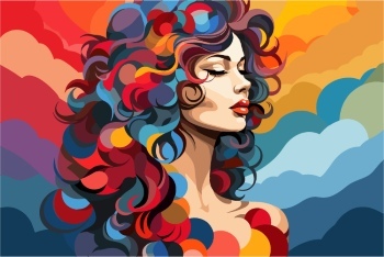 Artistic Woman Face Illustrations #7, 30xAI