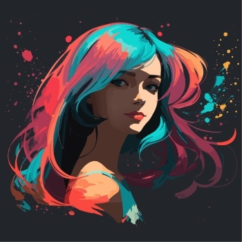Artistic Woman Face Illustrations #7, 30xAI