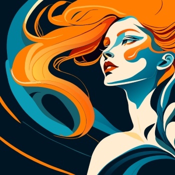 Artistic Woman Face Illustrations #7, 30xAI