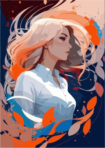 Artistic Woman Face Illustrations #7, 30xAI